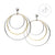 Big Triple Round Circle Steel Hoop Earrings for Women - Monera-Design Co., Ltd