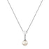 Lariat Y Drop Heart Pearl Chain Steel Necklace