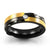 CZ and Screw Design 2 Tones Steel Ring - Monera-Design Co., Ltd