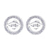 Round Shape Eye Design CZ Steel Earrings
