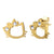 Steel Cat Stud Earrings with CZ - Monera-Design Co., Ltd