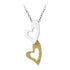 Heart 2 Tone Steel Pendant with Chain