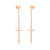 Hanging Cross Long Dangling Steel Earrings - Monera-Design Co., Ltd
