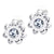 Flower Design CZ Steel Earrings - Monera-Design Co., Ltd
