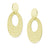 Sandblasted Sparkly Glittering Oval Drop Steel Earrings - Monera-Design Co., Ltd