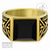 Casting Steel Gold Ring with Onyx - Monera-Design Co., Ltd
