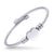 Flexible Stainless Steel Center Heart Twisted Cable Wire Bangle - Monera-Design Co., Ltd
