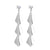 Dangle Drop Fan Design Steel Earrings with CZ - Monera-Design Co., Ltd