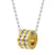 Gold PVD all Around Pendant with CZ stones - Monera-Design Co., Ltd