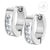 Steel Huggies Earrings with Glued Crystals - Monera-Design Co., Ltd