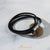 Braided Wrap Layered Leather Cord Steel Bracelet - Monera-Design Co., Ltd