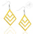Diamond-Shaped Long Drop Hook Steel Earrings - Monera-Design Co., Ltd