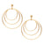 Big Triple Round Circle Steel Hoop Earrings for Women - Monera-Design Co., Ltd