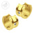 Unisex Yellow Gold Hoop Earrings with CZ - Monera-Design Co., Ltd