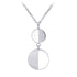 Two Tone Circle Dangle Drop Steel Pendant