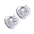 Heart Steel Earrings with Glued CZ - Monera-Design Co., Ltd