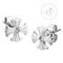 Delicate Small Tiny Rounded Cross Stud Earrings