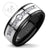 Steel Black Ring With Line of CZ Stones - Monera-Design Co., Ltd
