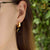 Dangle Drop Hoop Earrings with Prongs Setting CZ - Monera-Design Co., Ltd