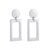 Dangle Drop Square Steel Earrings - Monera-Design Co., Ltd