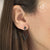 Steel Edgy V Shape Triangle Chain Drop Stud Earrings - Monera-Design Co., Ltd