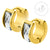 Gold Steel Huggies With Glass Stone - Monera-Design Co., Ltd