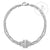 Stainless Steel 2 Tone Flower Bracelet with CZ - Monera-Design Co., Ltd