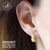 Stainless Steel Hoop Earrings with 4 CZ Stones - Monera-Design Co., Ltd