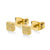 Stainless Steel Square Cube Shape Glittery Cute Stud Earrings - Monera-Design Co., Ltd