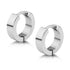 Shiny Steel Huggies Earrings 4 MM