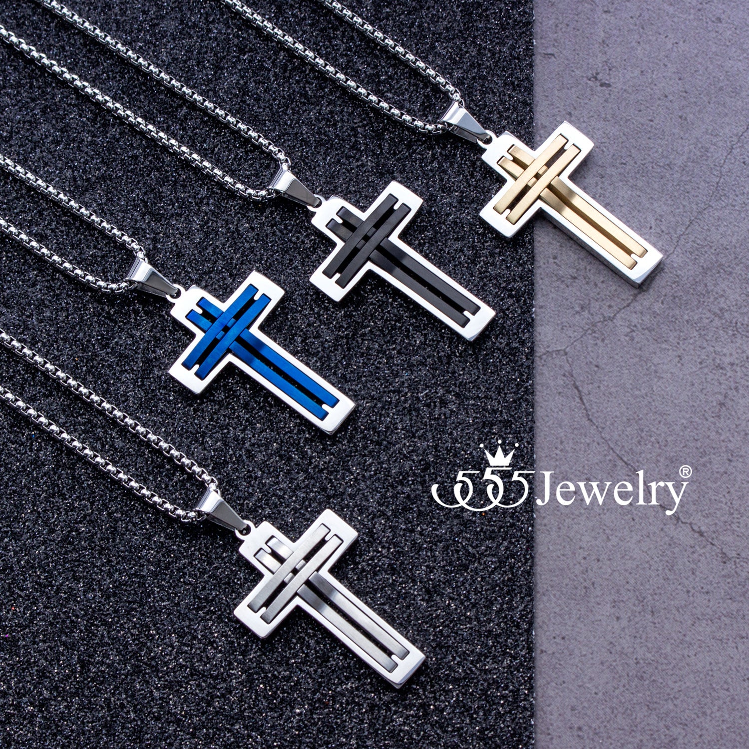 Buy LADY HAWK Metal Holy Cross Pendant Crucifix Necklace with Resizable  Silver Chain for Boys, Girls, Women and Men (LH-JCC-D8) at Amazon.in