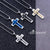 Stainless Steel Cross Necklace Pendant for Men and Women 16-24