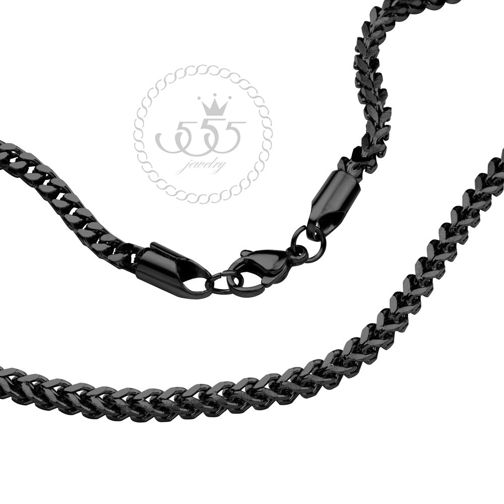 Franco 3.3 mm Stainless Steel Necklace for Men & Women, 5414315425944
