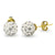 Stud Earrings with Glue CZ Round Ball - Monera-Design Co., Ltd