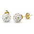 Stud Earrings with Glue CZ Round Ball