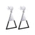 Double Triangle Two Tone Steel Earrings - Monera-Design Co., Ltd