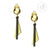 Dangle Drop Stud Steel Earrings Two Tone - Monera-Design Co., Ltd