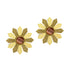Flower Stud Earrings with Middle Stone