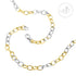 Two Tone Link Steel 5 MM Chain Necklace