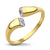 Square CZ Open Steel Ring - Monera-Design Co., Ltd
