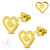 Fancy Heart Stud Steel Earrings - Monera-Design Co., Ltd