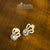 Stud Flower Steel Earrings with CZ - Monera-Design Co., Ltd