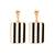 Steel Drop Earrings with Epoxy Lines - Monera-Design Co., Ltd