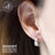Stainless Steel Hoop Earrings with 4 CZ Stones - Monera-Design Co., Ltd