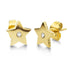 Gold Star with CZ Stud Steel Earrings