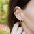 Sandblasted Clip On Middle Line Steel Earrings Huggie Non-Piercing - Monera-Design Co., Ltd