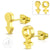 Male Female Gender Symbol Stud Steel Earrings - Monera-Design Co., Ltd