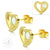 Open Heart Stud Steel Earrings with Shell - Monera-Design Co., Ltd