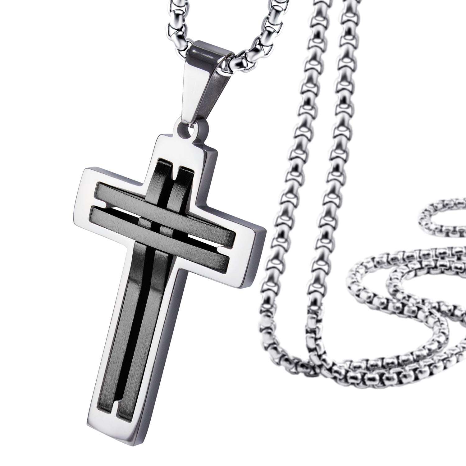 Asma Jewel House Stainless Steel Vintage Christian Crucifix Catholic Cross  Pendant Necklace for Men/Boys : Amazon.in: Jewellery
