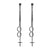 Steel Dangle Drop Infinity & Cross Earrings - Monera-Design Co., Ltd